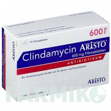 КЛІНДАМІЦИН (CLINDAMYCIN) 600 мг таблетки 15 шт - Кліндаміцин ARISTO PHARMA