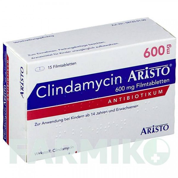 КЛІНДАМІЦИН (CLINDAMYCIN) 600 мг таблетки 15 шт - Кліндаміцин ARISTO PHARMA