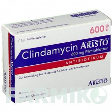 КЛІНДАМІЦИН (CLINDAMYCIN) 600 мг таблетки 16 шт - Кліндаміцин ARISTO PHARMA