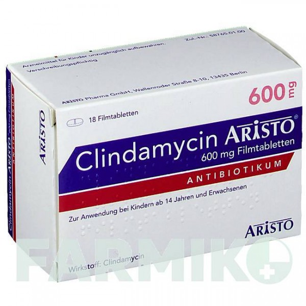 КЛІНДАМІЦИН (CLINDAMYCIN) 600 мг таблетки 18 шт - Кліндаміцин ARISTO PHARMA