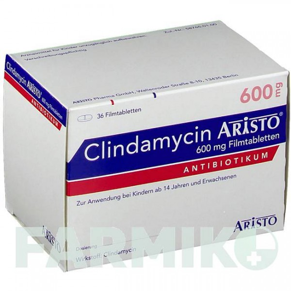 КЛИНДАМИЦИН (CLINDAMYCIN) 600 мг таблетки 36 шт - Клиндамицин ARISTO PHARMA