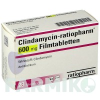 КЛІНДАМІЦИН (CLINDAMYCIN) 600 мг таблетки 28 шт - Кліндаміцин RATIOPHARM