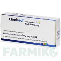 КЛИНДАСОЛ (CLINDASOL) 150 мг/мл 600 мг раствор 4 мл - Клиндамицин CNP PHARMA