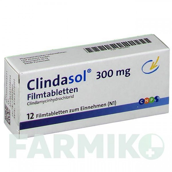 КЛИНДАСОЛ (CLINDASOL) 300 мг таблетки 12 шт - Клиндамицин CNP PHARMA