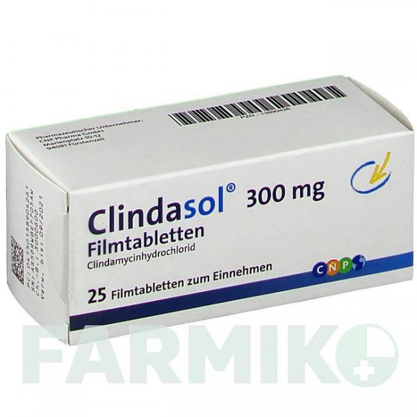 КЛИНДАСОЛ (CLINDASOL) 300 мг таблетки 25 шт - Клиндамицин CNP PHARMA