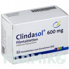 КЛИНДАСОЛ (CLINDASOL) 600 мг таблетки 32 шт - Клиндамицин CNP PHARMA