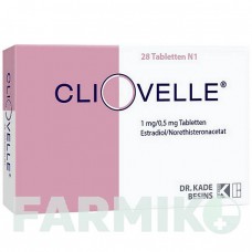КЛИОВЕЛЛЬ (CLIOVELLE) 1 мг/0,5 мг таблетки 28 шт - Норэтистерон, Эстроген BESINS HEALTHCARE