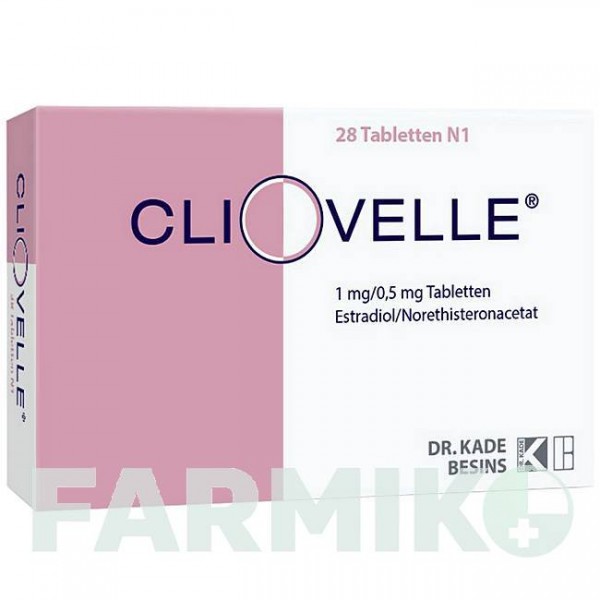 КЛИОВЕЛЛЬ (CLIOVELLE) 1 мг/0,5 мг таблетки 28 шт - Норэтистерон, Эстроген BESINS HEALTHCARE