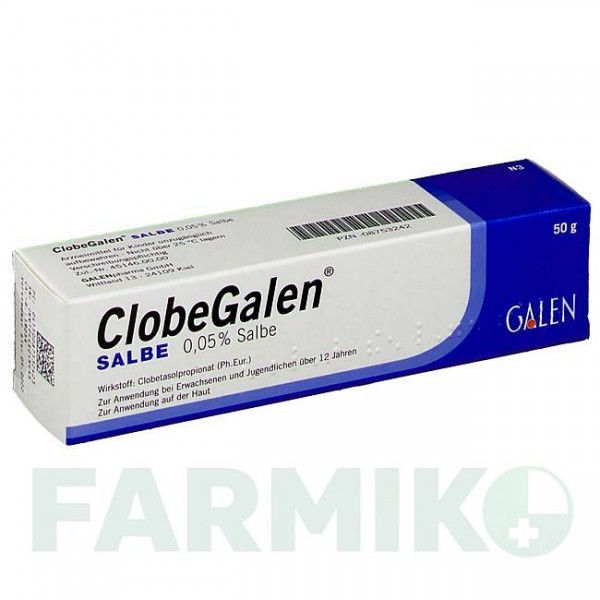 КЛОБЕГАЛЕН (CLOBEGALEN) 0,05% мазь 50 г - Клобетазол GALENPHARMA
