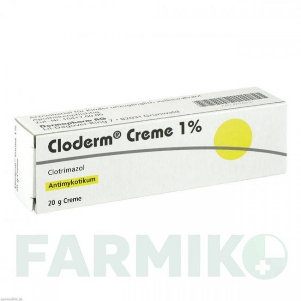 КЛОДЕРМ (CLODERM) 1% крем 20 г - Клотримазол DERMAPHARM
