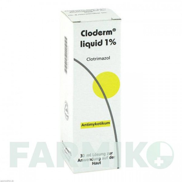 КЛОДЕРМ (CLODERM) 1% раствор 30 мл - Клотримазол DERMAPHARM