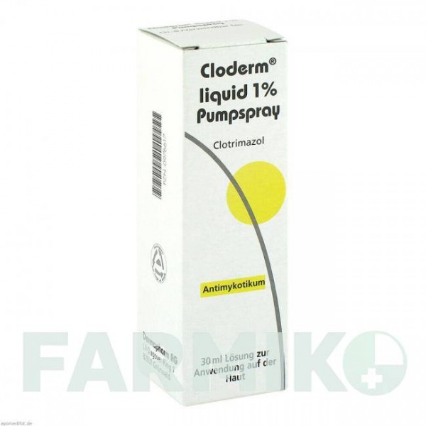 КЛОДЕРМ (CLODERM) 1% спрей 30 мл - Клотримазол DERMAPHARM