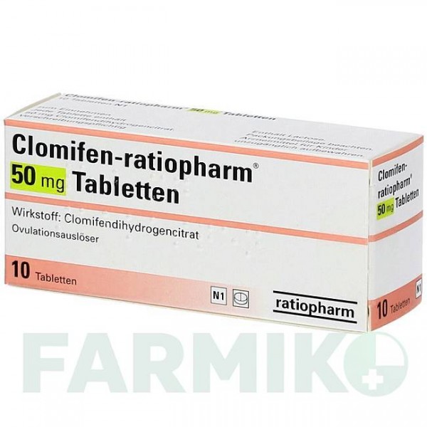 КЛОМИФЕН (CLOMIFEN) 50 мг таблетки 10 шт - Кломифен RATIOPHARM