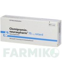 КЛОМИПРАМИН (CLOMIPRAMIN) 75 таблетки 20 шт - Кломипрамин NEURAXPHARM