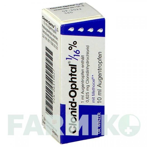 КЛОНИД ОФТАЛ (CLONID OPHTAL) 1/16% капли 10 мл - Клонидин DR.WINZER PHARMA
