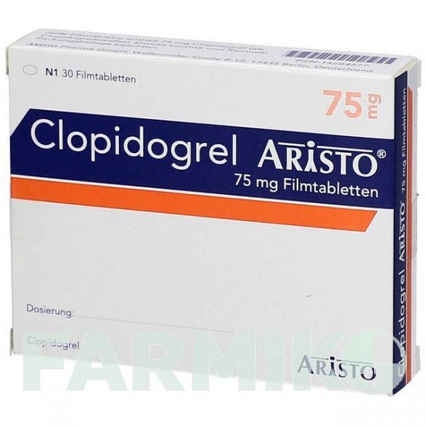 КЛОПИДОГРЕЛЬ (CLOPIDOGREL) 75 мг таблетки 30 шт - Клопидогрел ARISTO PHARMA