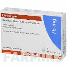 КЛОПИДОГРЕЛЬ (CLOPIDOGREL) 75 мг таблетки 28 шт - Клопидогрел GLENMARK