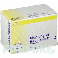 КЛОПИДОГРЕЛЬ (CLOPIDOGREL) 75 мг таблетки 100 шт - Клопидогрел HEUMANN PHARMA
