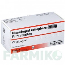 КЛОПИДОГРЕЛЬ (CLOPIDOGREL) 75 мг таблетки 50 шт - Клопидогрел RATIOPHARM