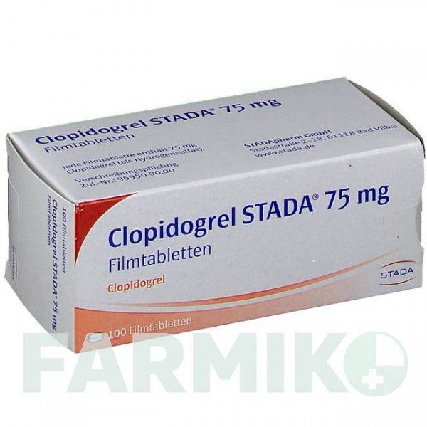 КЛОПИДОГРЕЛЬ (CLOPIDOGREL) 75 мг таблетки 100 шт - Клопидогрел STADAPHARM
