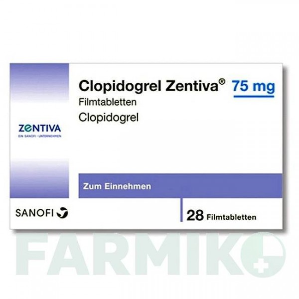 КЛОПИДОГРЕЛЬ (CLOPIDOGREL) 75 мг таблетки 28 шт - Клопидогрел ZENTIVA