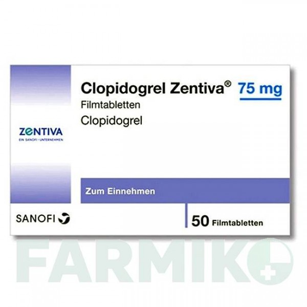 КЛОПИДОГРЕЛЬ (CLOPIDOGREL) 75 мг таблетки 50 шт - Клопидогрел ZENTIVA