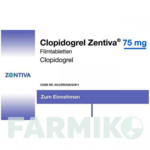 КЛОПИДОГРЕЛЬ (CLOPIDOGREL) 75 мг таблетки 100 шт - Клопидогрел ZENTIVA