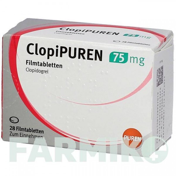 КЛОПИПУРЕН (CLOPIPUREN) 75 мг таблетки 100 шт - Клопидогрел PUREN PHARMA