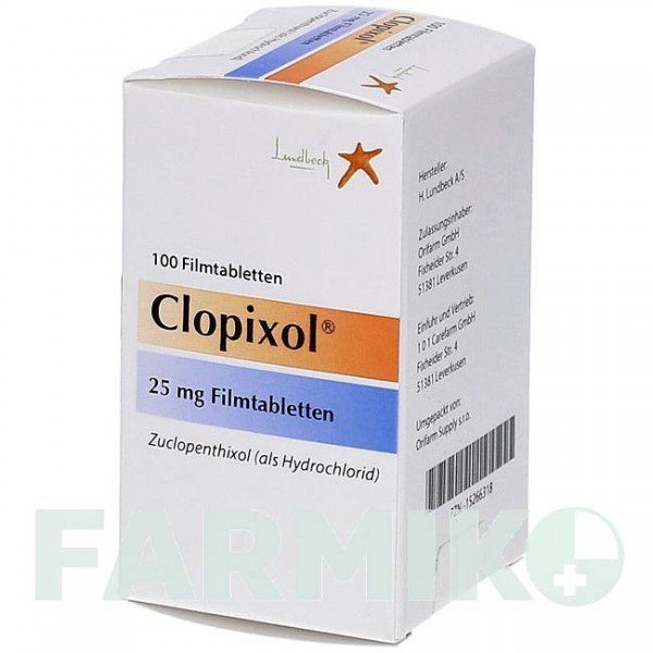КЛОПИКСОЛ (CLOPIXOL) 25 мг таблетки 100 шт - Зуклопентиксол 1 0 1 CAREFARM
