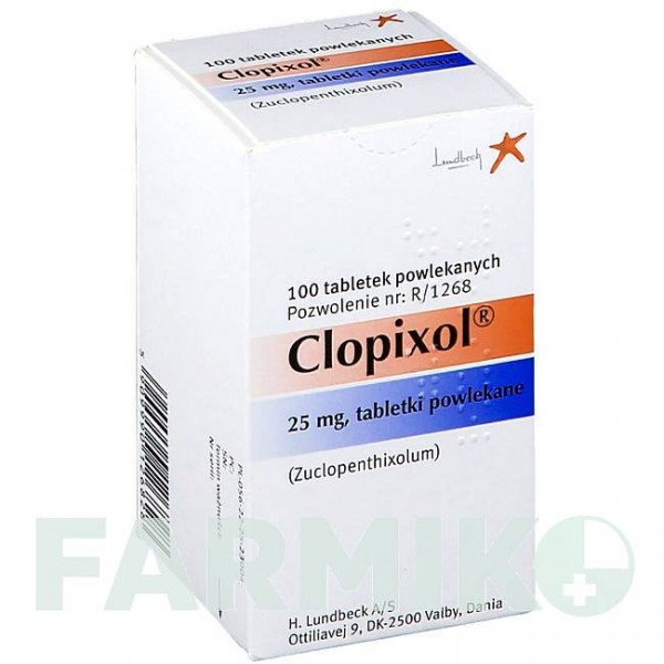 КЛОПІКСОЛ (CLOPIXOL) 25 мг таблетки 100 шт - Зуклопентиксол ACA MULLER-ADAG PHARMA