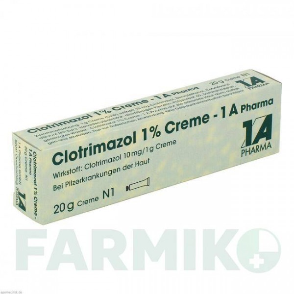 КЛОТРИМАЗОЛ (CLOTRIMAZOL) 0,01 крем 20 г - Клотримазол 1 A PHARMA