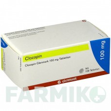 КЛОЗАПИН (CLOZAPIN) 100 мг таблетки 20 шт - Клозапин GLENMARK