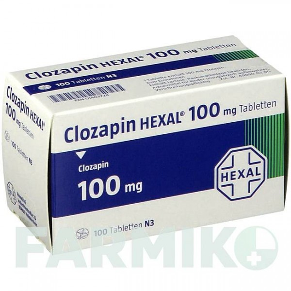 КЛОЗАПІН (CLOZAPIN) 100 мг таблетки 20 шт - Клозапін HEXAL