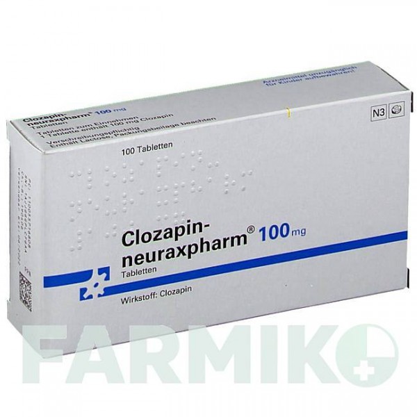 КЛОЗАПІН (CLOZAPIN) 100 мг таблетки 100 шт - Клозапін NEURAXPHARM