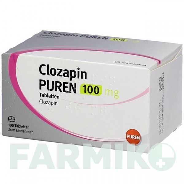 КЛОЗАПИН (CLOZAPIN) 100 мг таблетки 100 шт - Клозапин PUREN PHARMA