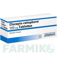 КЛОЗАПІН (CLOZAPIN) 100 мг таблетки 100 шт - Клозапін RATIOPHARM