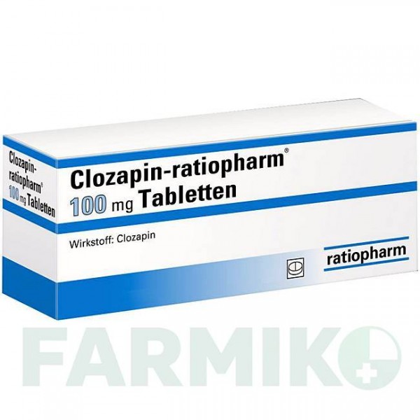 КЛОЗАПІН (CLOZAPIN) 100 мг таблетки 100 шт - Клозапін RATIOPHARM