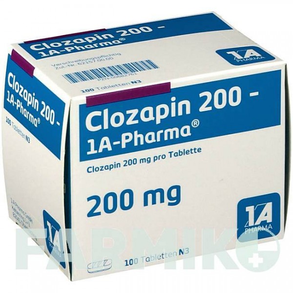 КЛОЗАПІН (CLOZAPIN) 200 таблетки 20 шт - Клозапін 1 A PHARMA