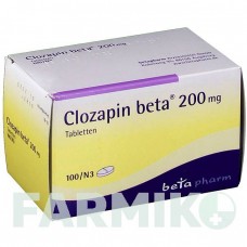 КЛОЗАПІН (CLOZAPIN) 200 мг таблетки 100 шт - Клозапін BETAPHARM