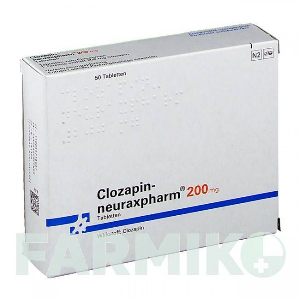 КЛОЗАПИН (CLOZAPIN) 200 мг таблетки 50 шт - Клозапин NEURAXPHARM