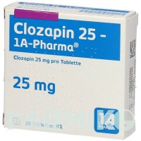 КЛОЗАПИН (CLOZAPIN) 25 таблетки 20 шт - Клозапин 1 A PHARMA