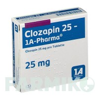 КЛОЗАПИН (CLOZAPIN) 25 таблетки 50 шт - Клозапин 1 A PHARMA