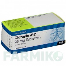 КЛОЗАПІН (CLOZAPIN) 25 мг таблетки 100 шт - Клозапін ABZ PHARMA