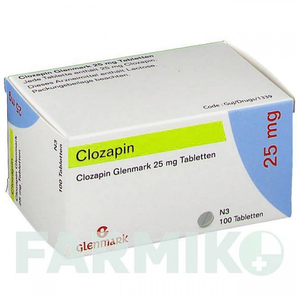 КЛОЗАПИН (CLOZAPIN) 25 мг таблетки 100 шт - Клозапин GLENMARK