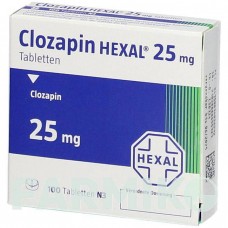КЛОЗАПІН (CLOZAPIN) 25 мг таблетки 20 шт - Клозапін HEXAL
