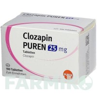 КЛОЗАПІН (CLOZAPIN) 25 мг таблетки 100 шт - Клозапін PUREN PHARMA