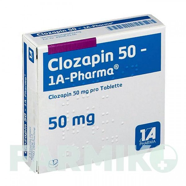 КЛОЗАПІН (CLOZAPIN) 50 таблетки 20 шт - Клозапін 1 A PHARMA