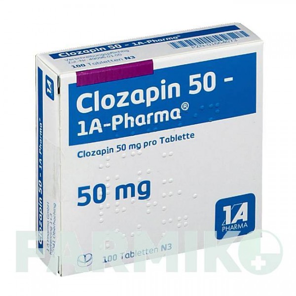 КЛОЗАПИН (CLOZAPIN) 50 таблетки 100 шт - Клозапин 1 A PHARMA
