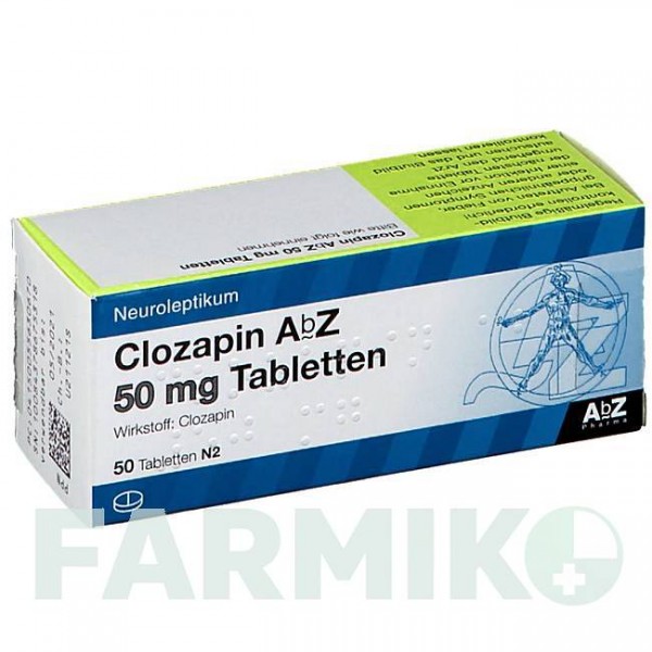 КЛОЗАПІН (CLOZAPIN) 50 мг таблетки 50 шт - Клозапін ABZ PHARMA