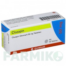 КЛОЗАПІН (CLOZAPIN) 50 мг таблетки 50 шт - Клозапін GLENMARK